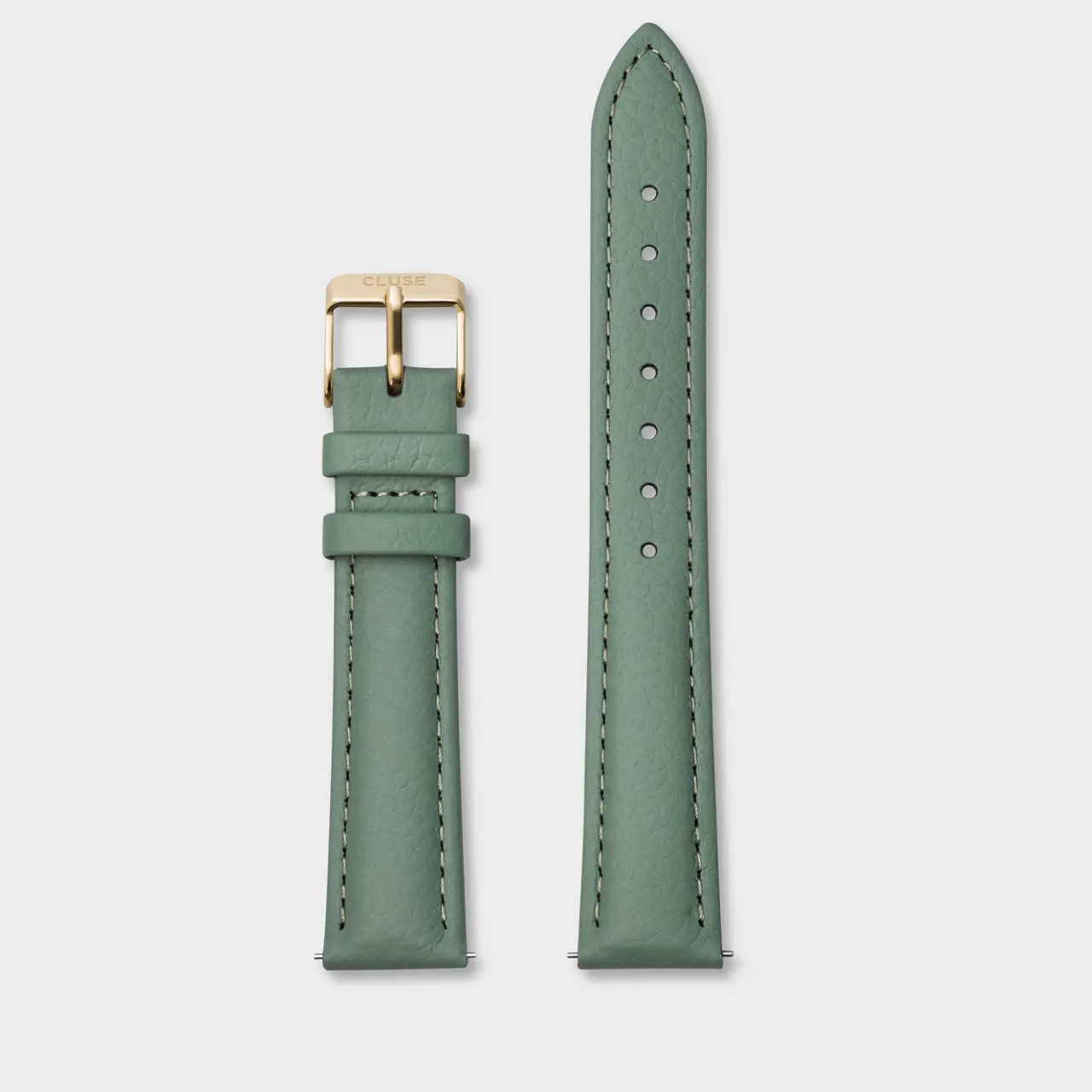 Femme CLUSE Strap 16 mm Leather Green, Gold Colour