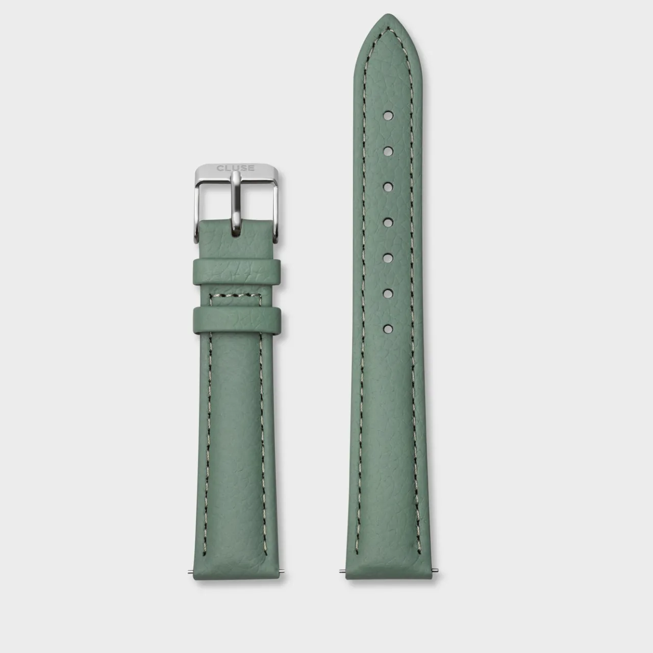 Femme CLUSE Strap 16 mm Leather Green, Silver Colour
