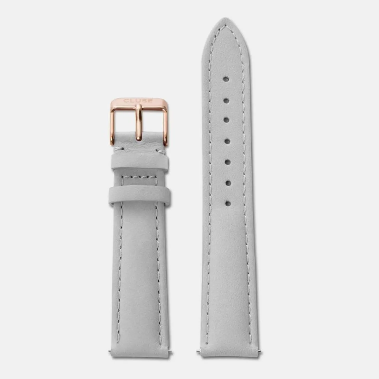 Femme CLUSE Strap 18 mm Leather Grey, Rose Gold Colour
