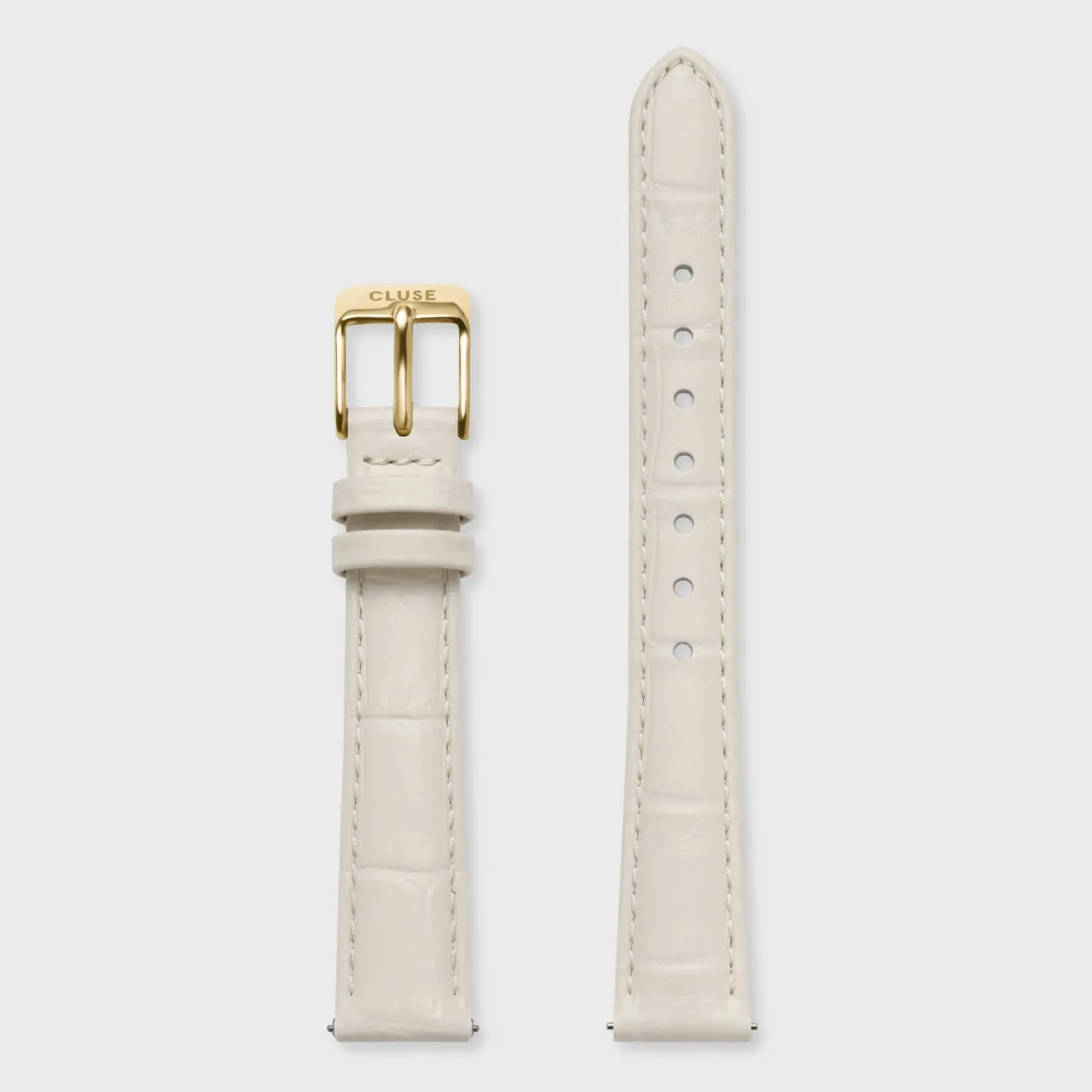 Femme CLUSE Strap 14 mm Leather Marshmallow Croco, Gold Colour