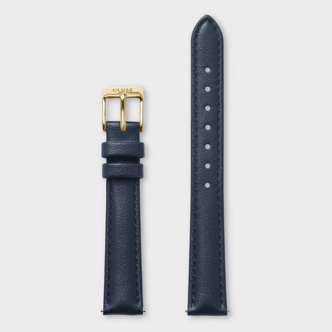 Femme CLUSE Strap 14 mm Leather Navy Blue, Gold Colour