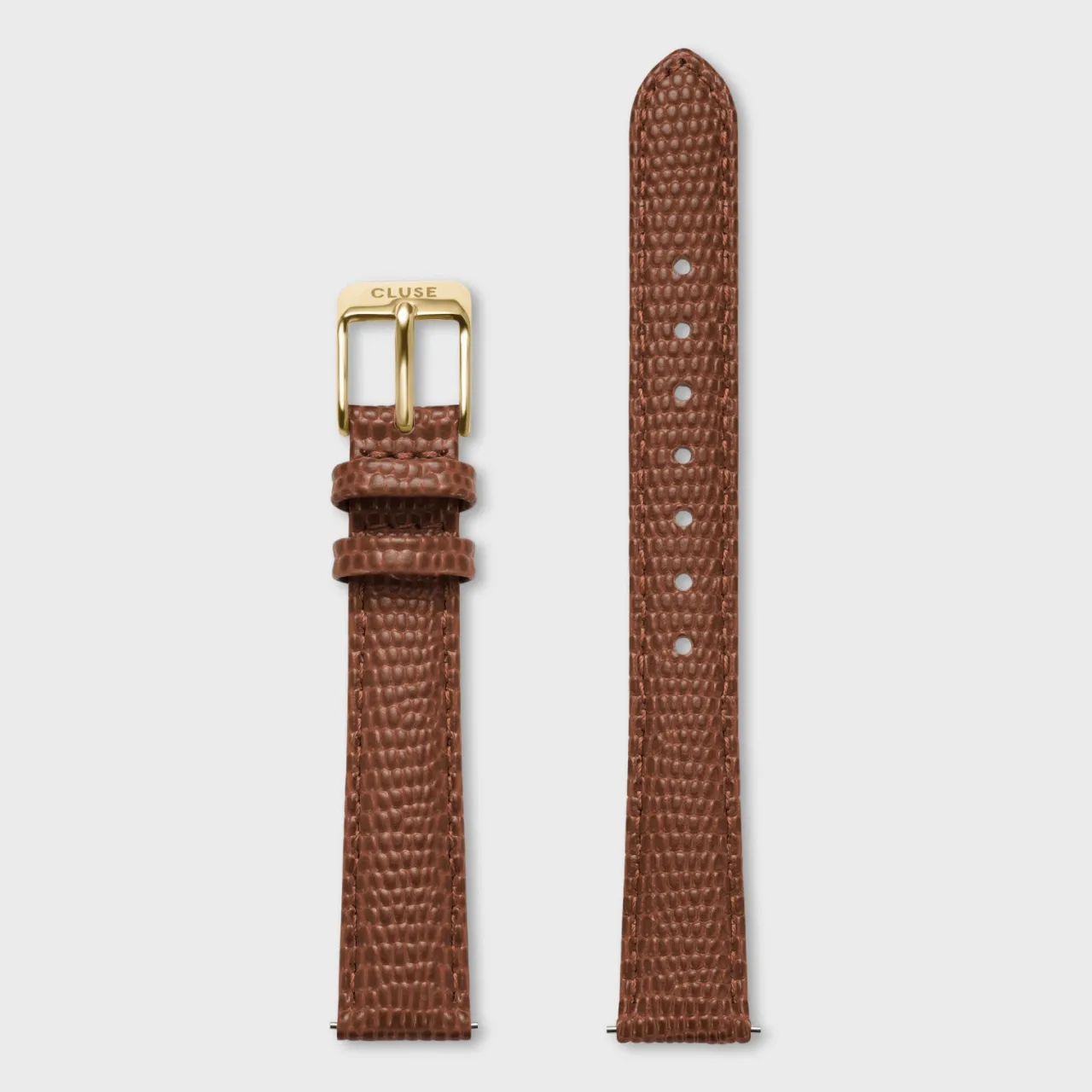 Femme CLUSE Strap 14 mm Leather Nutshell Lizard, Gold Colour