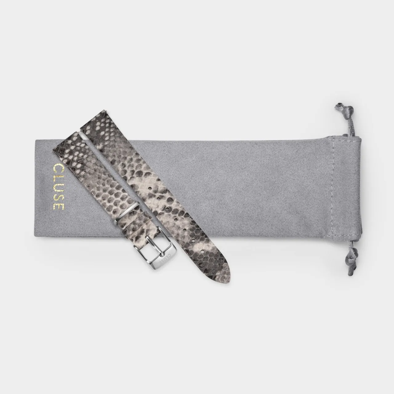 strap__mm_leather_python_grey_silver_colour_2.webp Femme CLUSE Strap 16 mm Leather Python Grey, Silver Colour