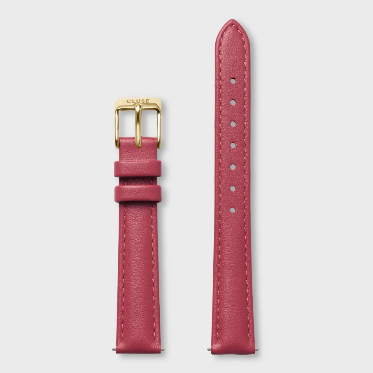 Femme CLUSE Strap 14 mm Leather Raspberry, Gold Colour