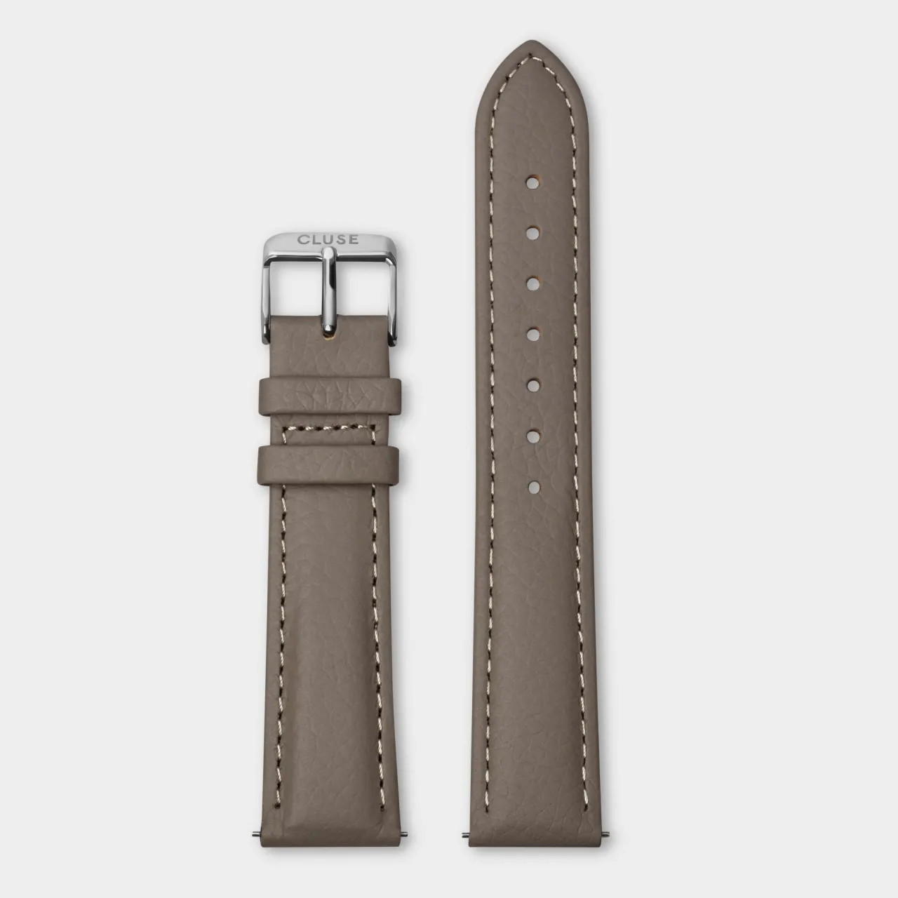 Femme CLUSE Strap 18 mm Leather Taupe, Silver Colour