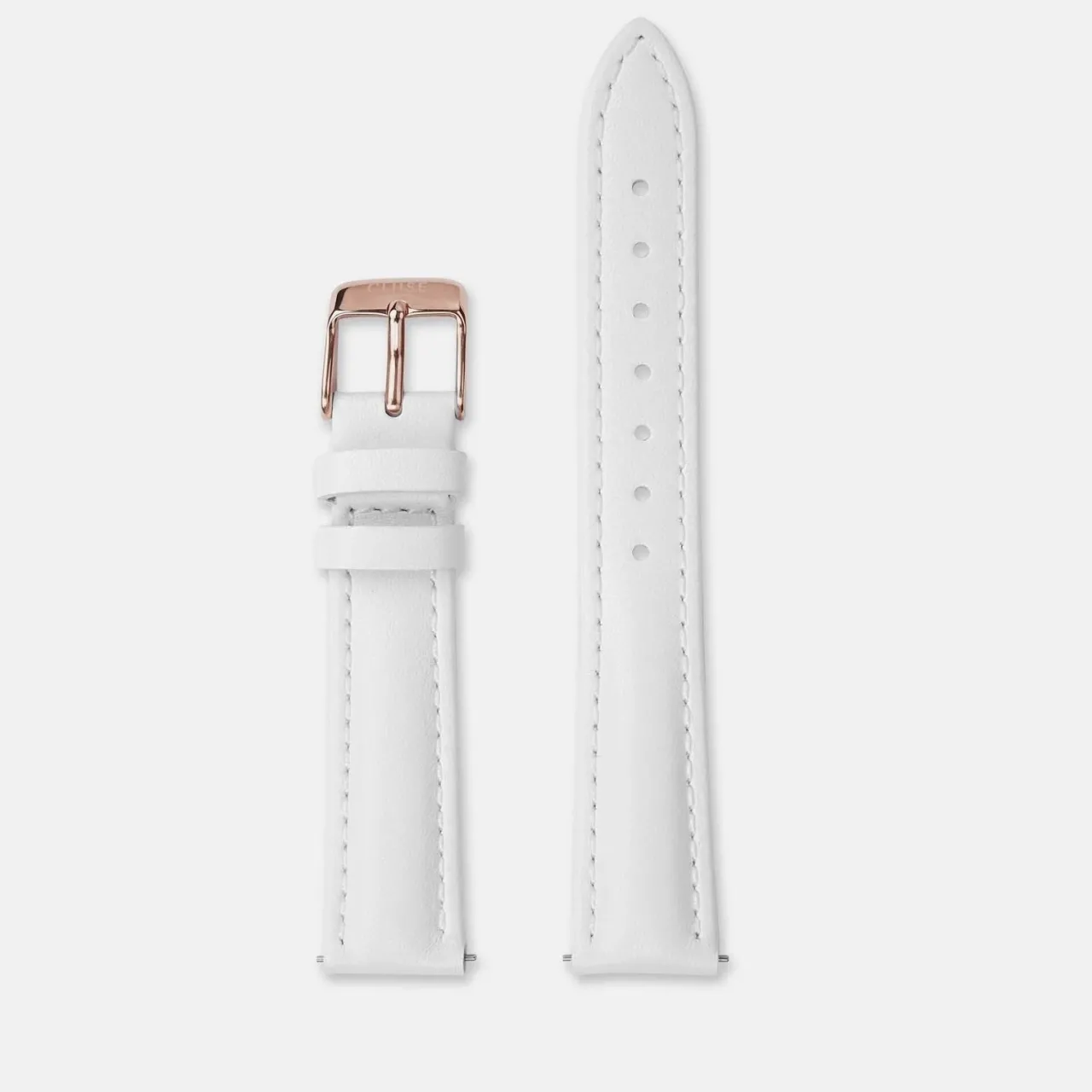 Femme CLUSE Strap 16 mm Leather White, Rose Gold Colour