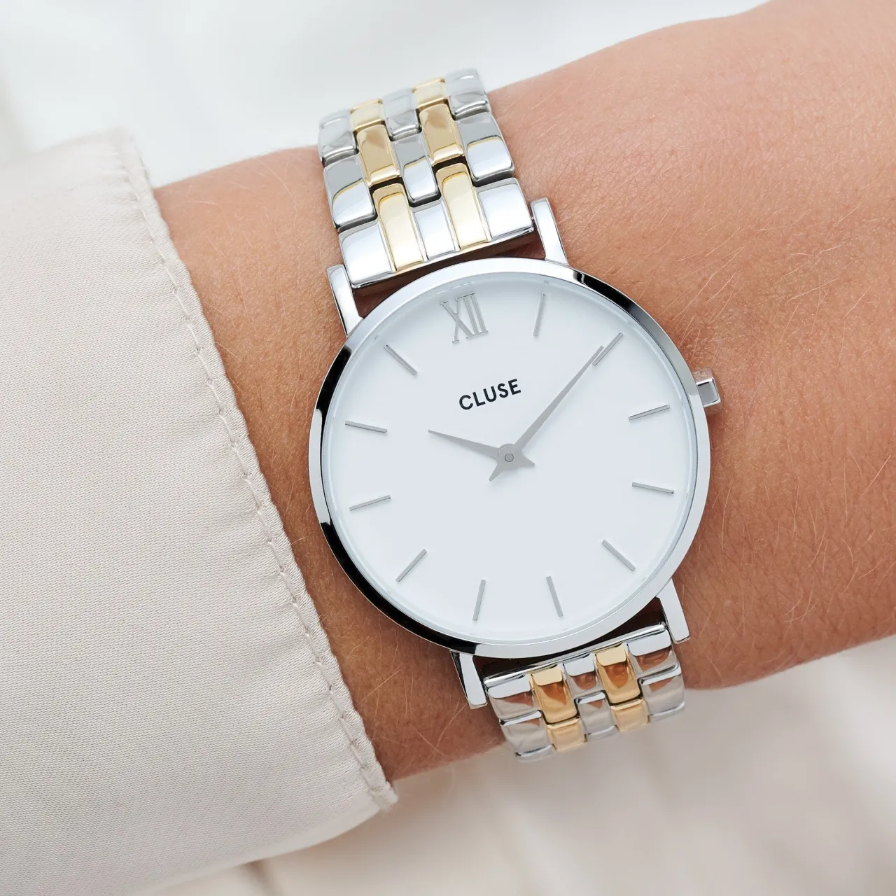 Femme CLUSE Strap 16 mm Steel Bicolour