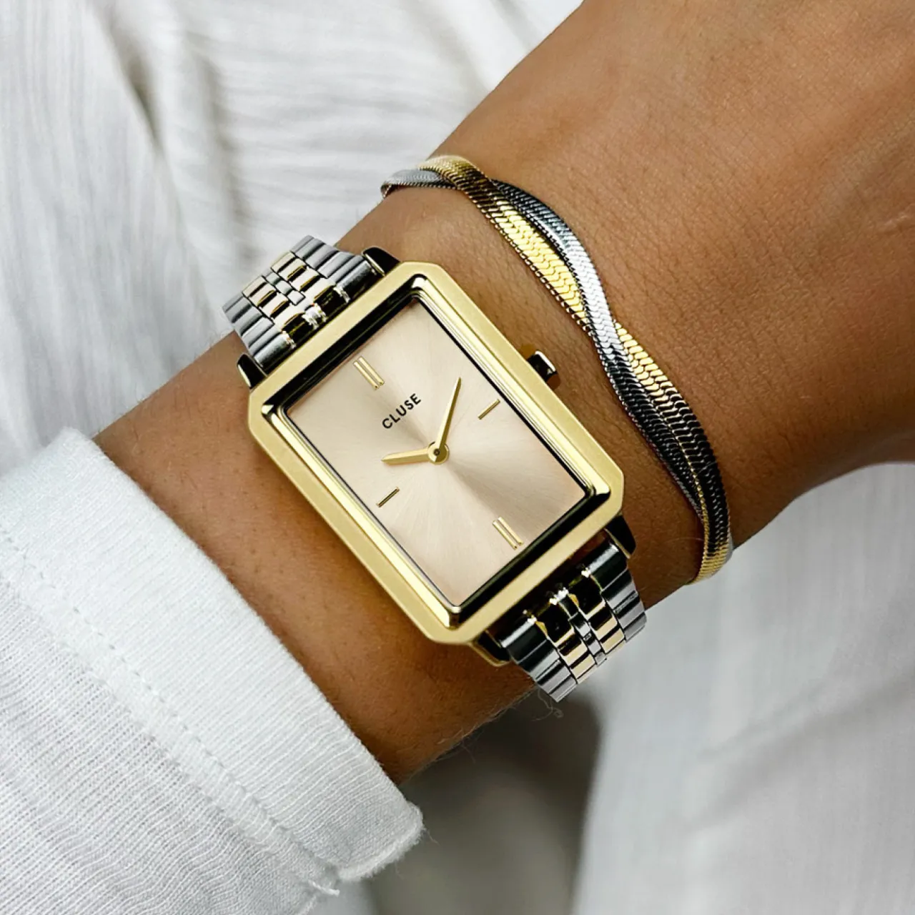 Femme CLUSE Strap 14 mm Steel 5-Link Bicolour