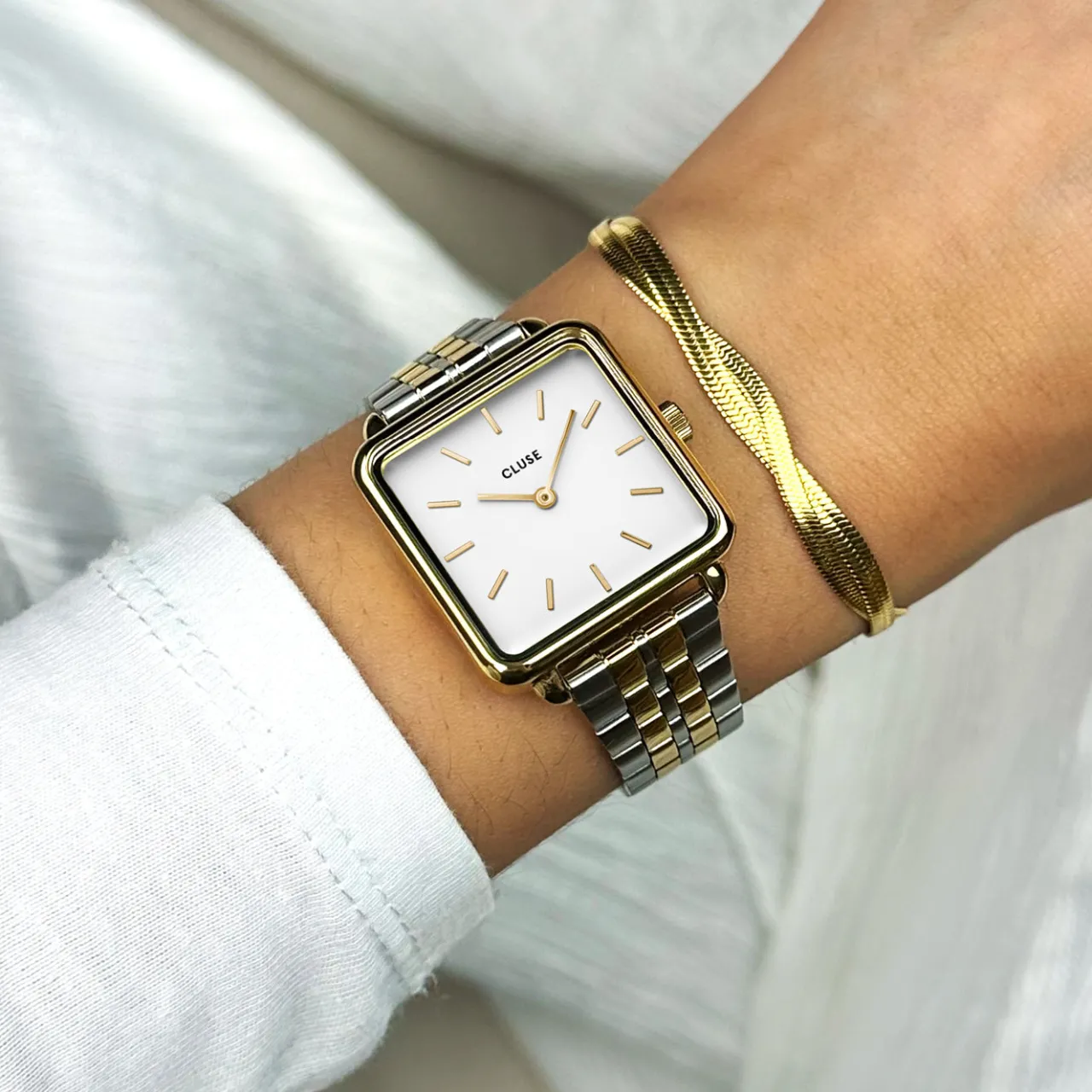 Femme CLUSE Strap 16 mm Steel 5-Link, Bicolour