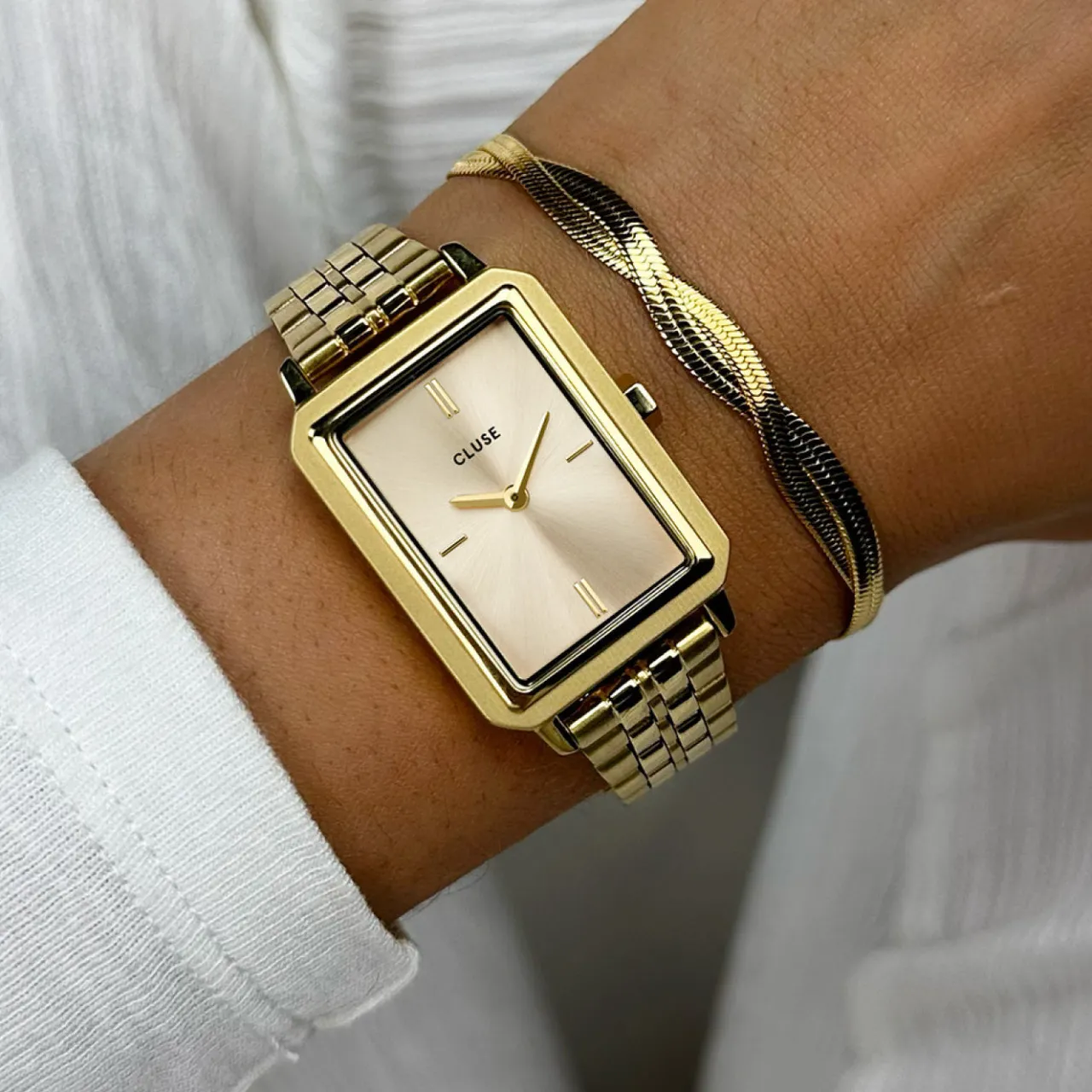 Femme CLUSE Strap 14 mm Steel 5-Link, Full Gold