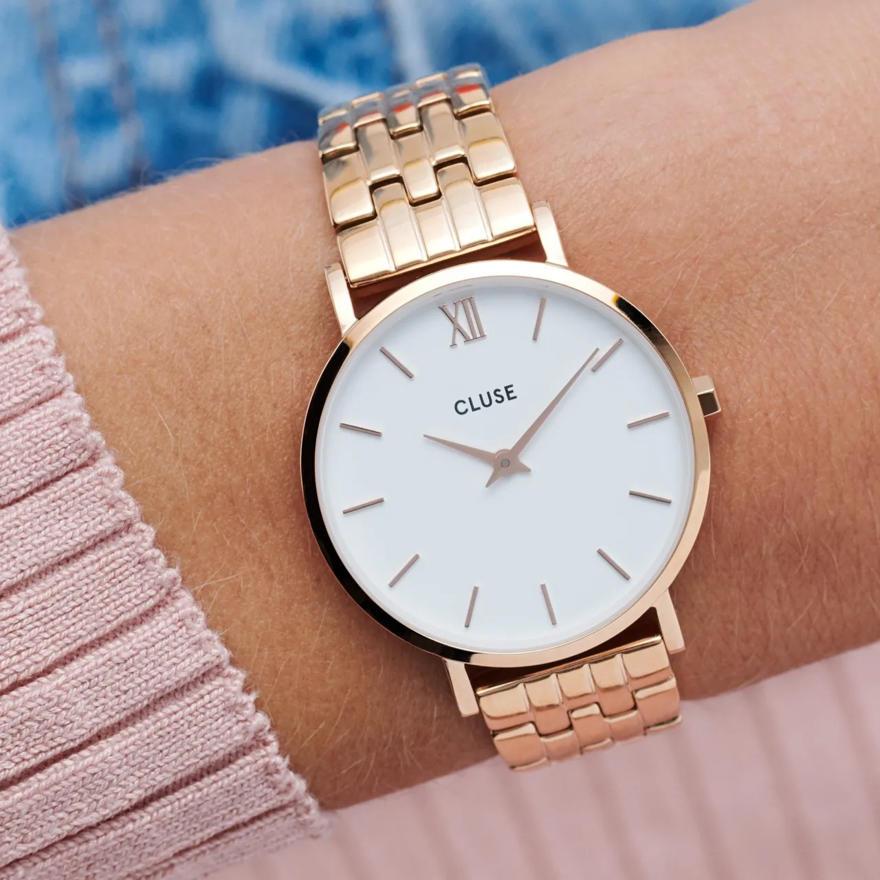 Femme CLUSE Strap 16 mm Steel Rose Gold Colour