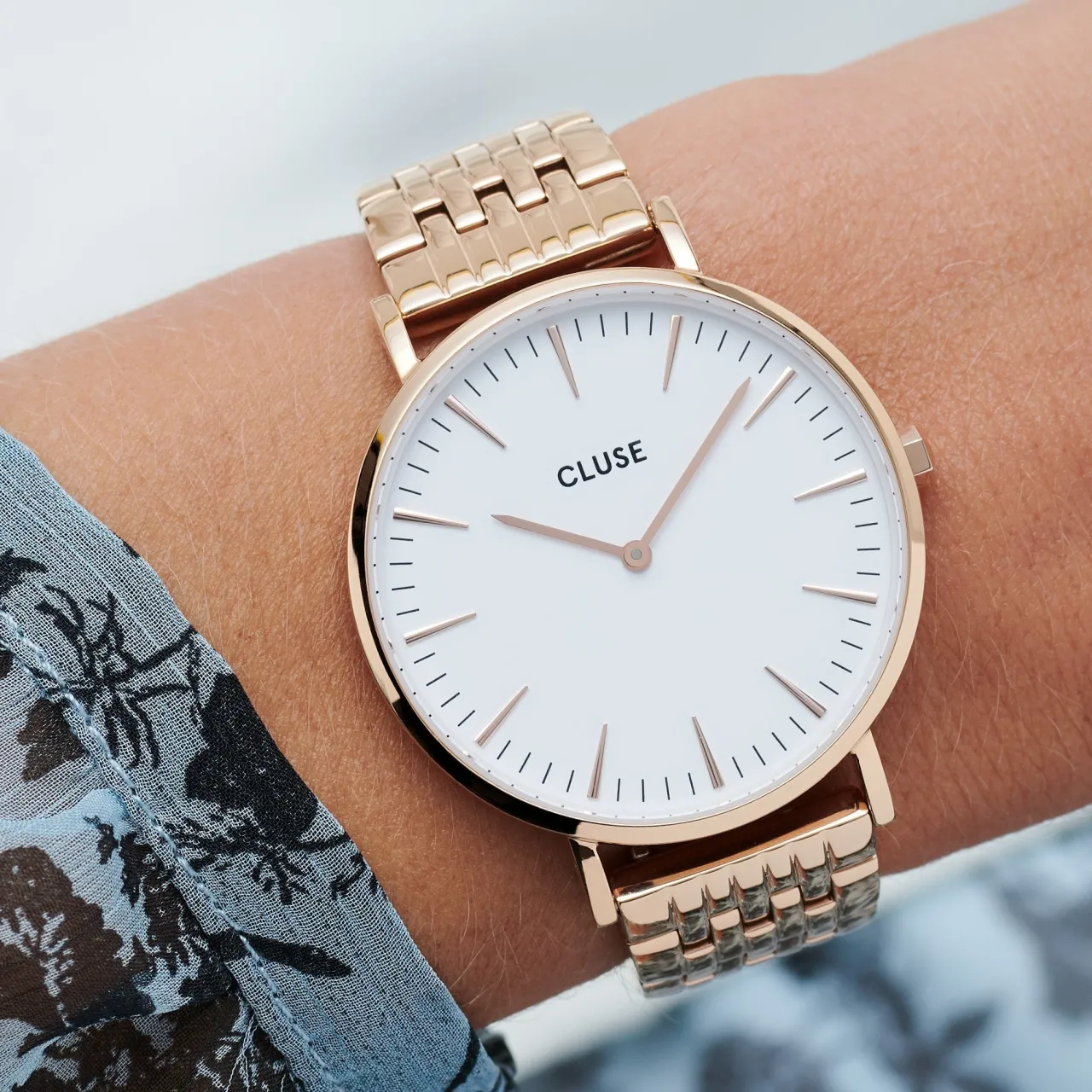 Femme CLUSE Strap 18 mm Steel Rose Gold Colour