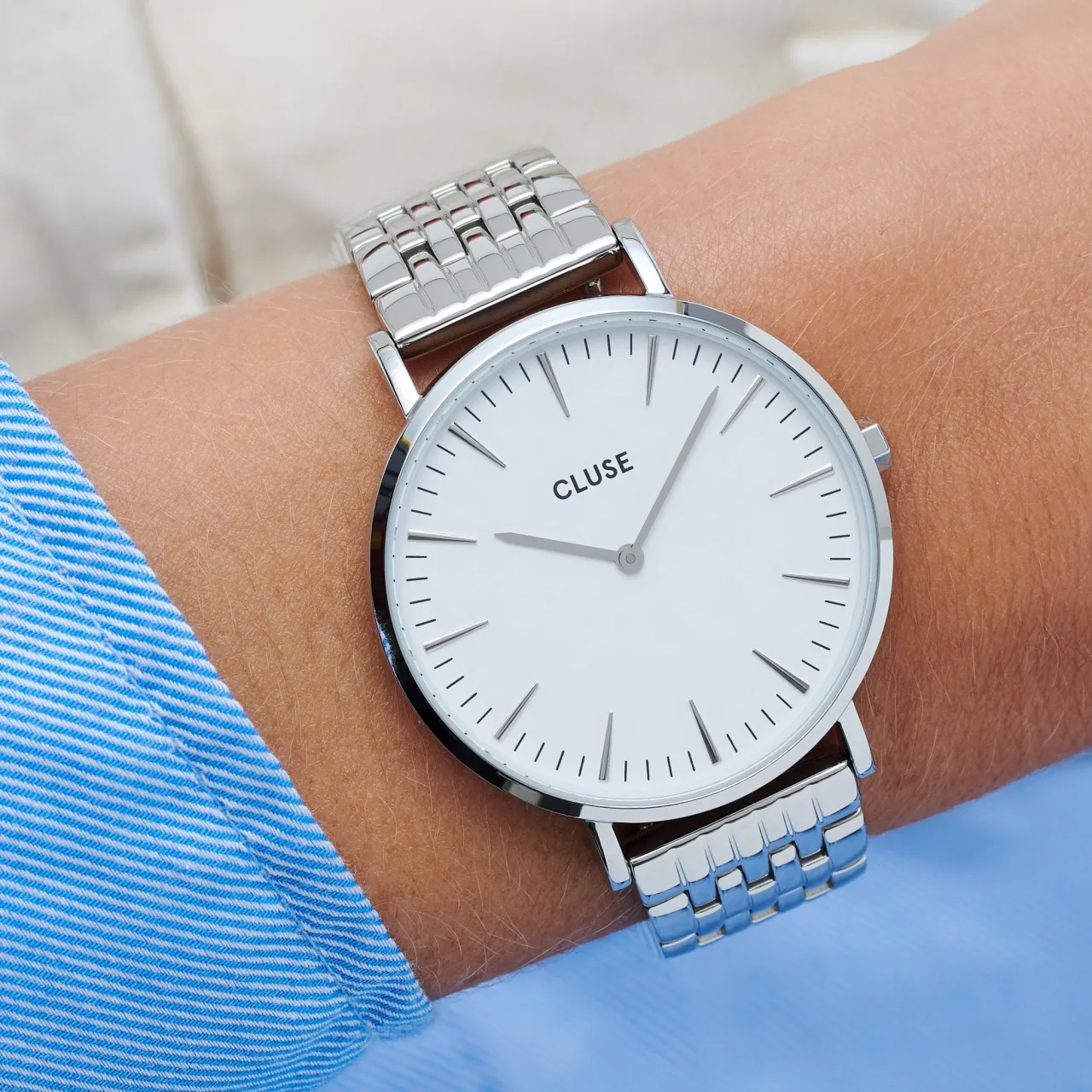 Femme CLUSE Strap 18 mm Steel Silver Colour