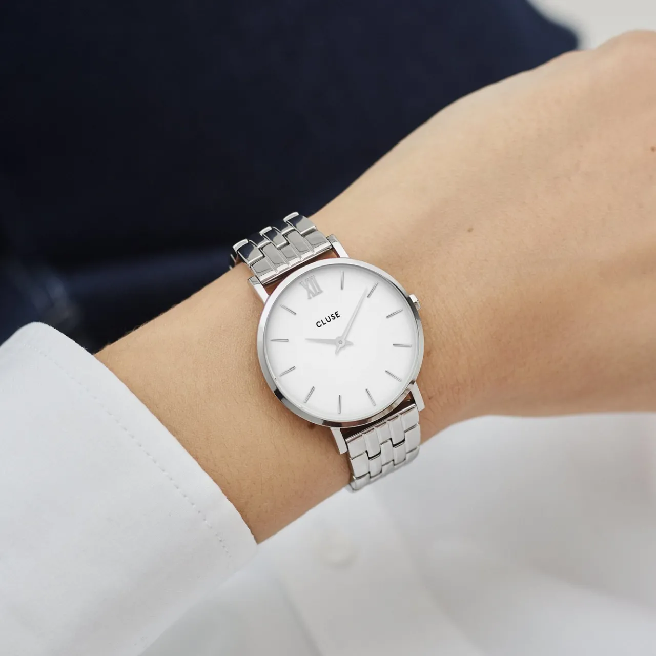 Femme CLUSE Strap 16 mm Steel Silver Colour