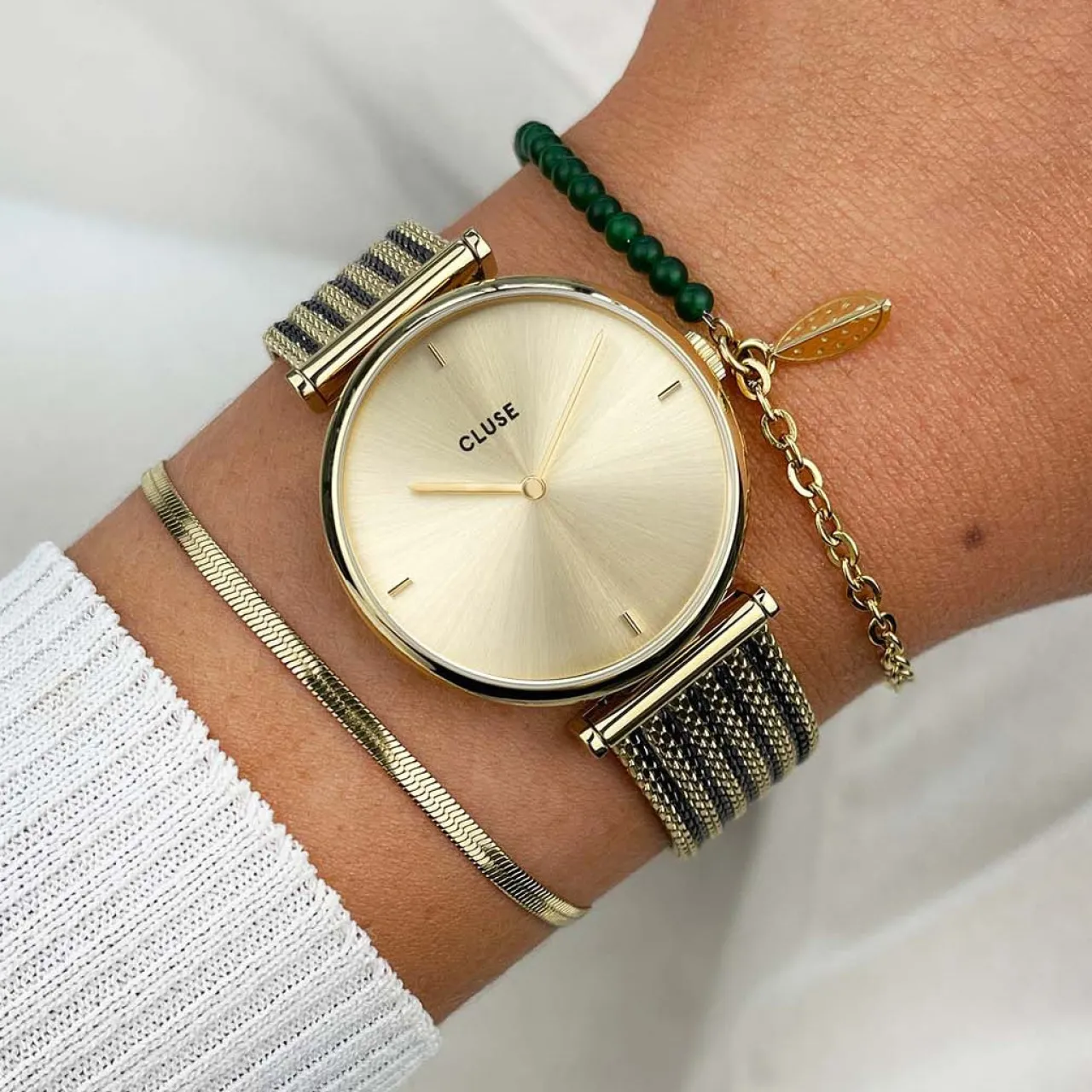 Femme CLUSE Triomphe Mesh Full Gold Colour