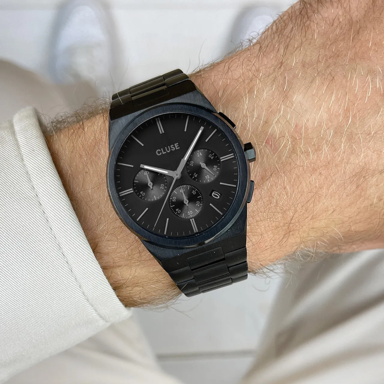 Femme CLUSE Vigoureux Chrono Steel, Full Black