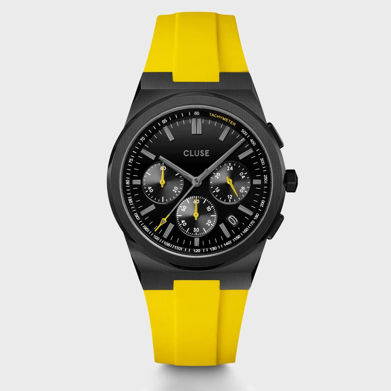 Femme CLUSE Vigoureux Chrono Watch Silicone Yellow, Black Colour