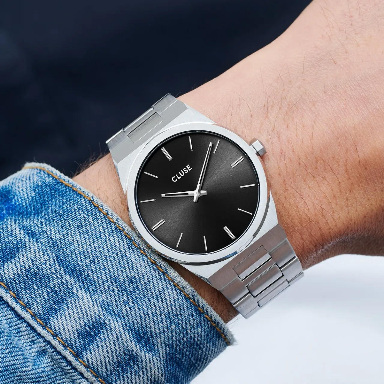 Femme CLUSE Vigoureux Steel Black, Silver Colour