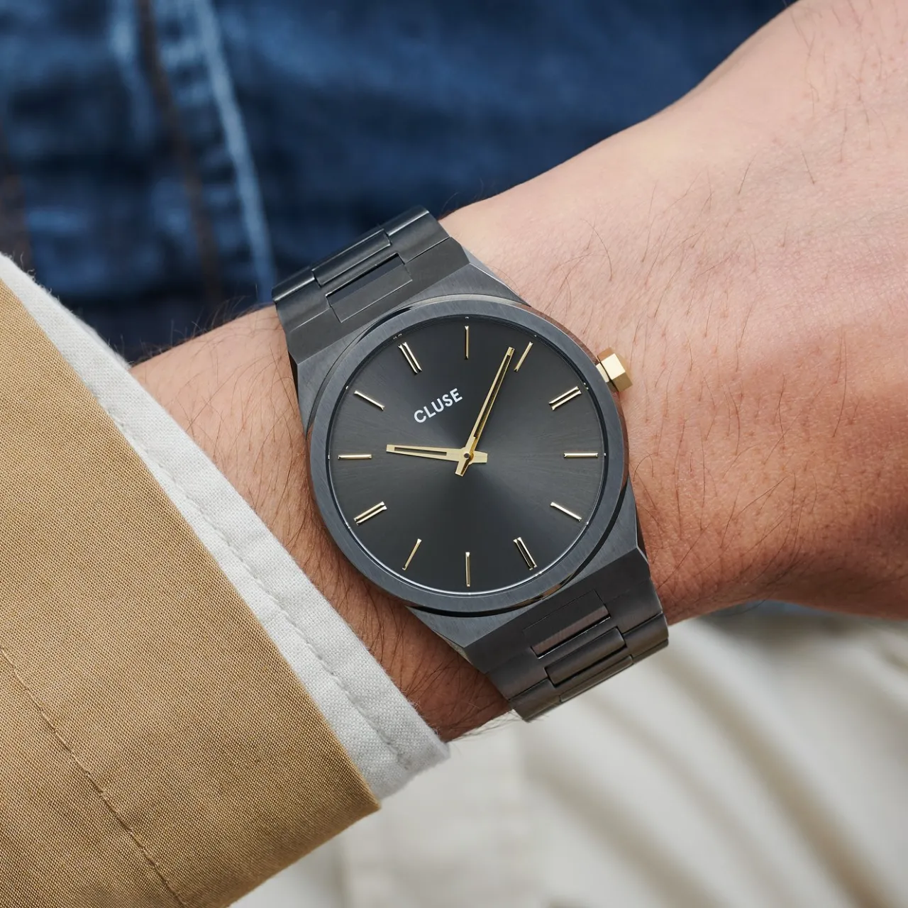 Homme CLUSE Vigoureux Steel Dark Grey